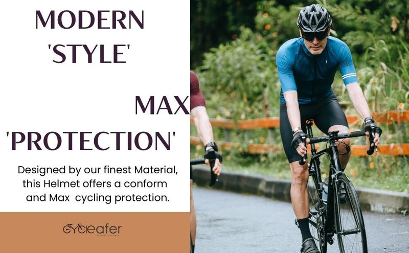 Cycleafer® Bike Helmet, lightweight & comfortable helmet with pads and visor, unisex Bicycle helmet, for road & mountain cycling. - Cycleafer.com