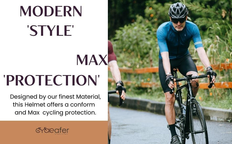 Cycleafer® Bike Helmet, lightweight & comfortable helmet with pads and visor, unisex Bicycle helmet, for road & mountain cycling.