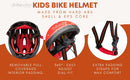 Cycleafer® Kids Bike Helmet, Adjustable Fit Age from 2 & Older, Ultra Lightweight with Ventilation, Hard ABS SHELL & EPS CORE Max Protection, for Toddler, Boys & Girls. - Cycleafer.com