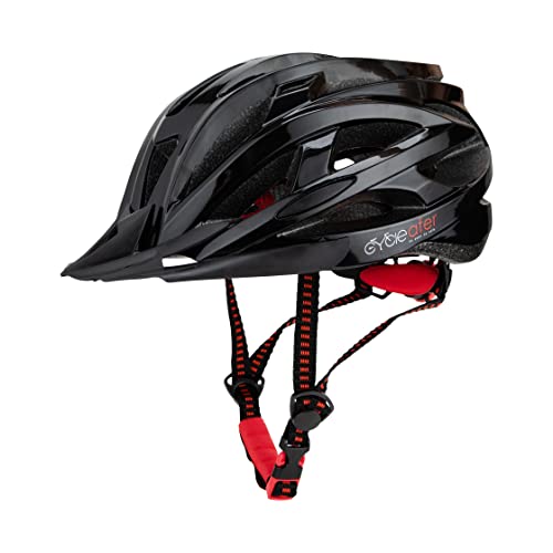 Cycleafer® Bike Helmet, lightweight & comfortable helmet with pads and visor, unisex Bicycle helmet, for road & mountain cycling.