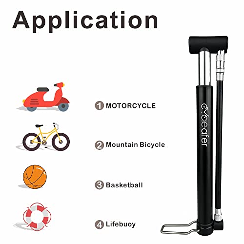 Cycleafer® Mini Floor Pump Portable Tire Air Pump, Bicycle Accessories