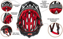 Cycleafer® Bike Helmet, lightweight & comfortable helmet with pads and visor, unisex Bicycle helmet, for road & mountain cycling. - Cycleafer.com